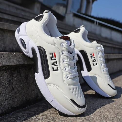 Men Air Cushion Sneakers 2021 Style Comfy Breathable Non-slip Wear Resitant Man Running Shoes Summer Anti-Odor Mans Casual Shoes