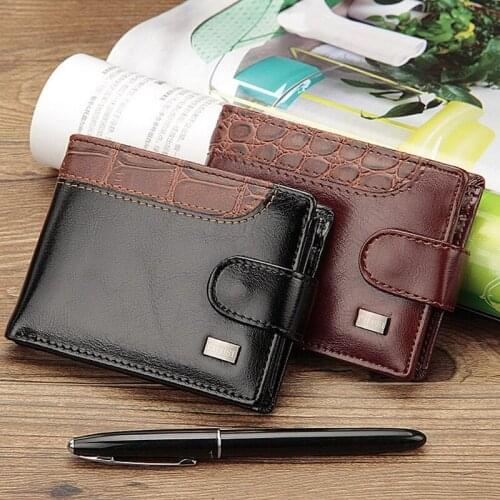 Men Casual Alligator PU Leather Hasp Wallet Purse Driving Licence Bank Credit ID Card Bag Holders Coin Pocket Case Cover XB19