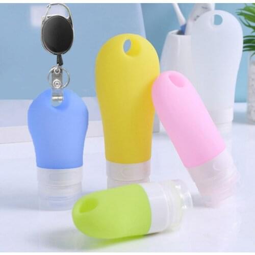 New Silicone Travel Bottle Refillable Leakproof Hand Sanitizer Popular Containers Empty Bottles With Telescopic Carabiner HOT