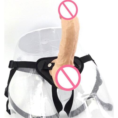 Newest! Glans Curved Super Big Strapon Dildo Sex Toy For Lesbian Couples Flirting Adult Products Sex Shop 3 Colors