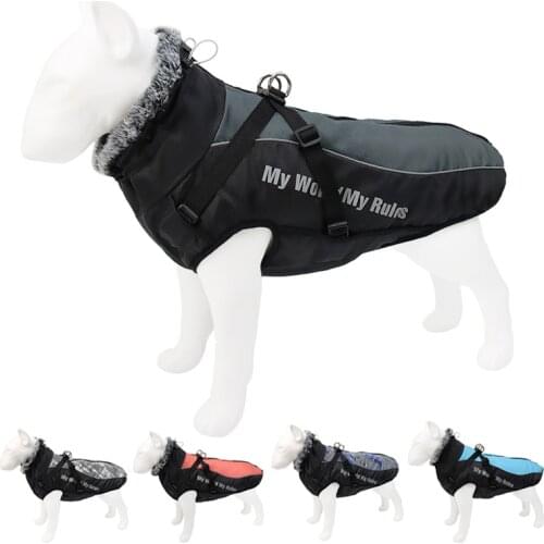 New Super Warm Pet Dog Clothes Winter For Medium Large Dogs Pets Jacket Waterproof Reflective Coat For French Bulldog Clothing