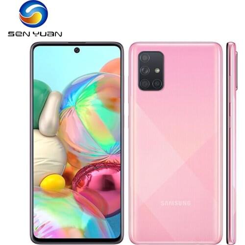 Original Samsung Galaxy A71 4G LTE CellPhone Unlocked 6.7" A715FD Dual SIM 6GB+128GB Mobile Phone Octa Core Android SmartPhone