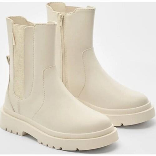 Autumn Chelsea Boots Women Ankle Boots Chunky Winter Shoes Platform Ankle Boots Slip On Chunky Heel Boots Round Toe Fashio sh143