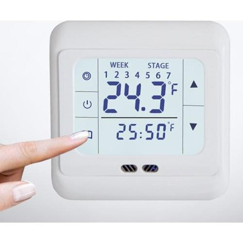 Programmable Digital Thermoregulator Touch Screen Room Heating Thermostat Underfloor Heating for Floor Electric Heating System