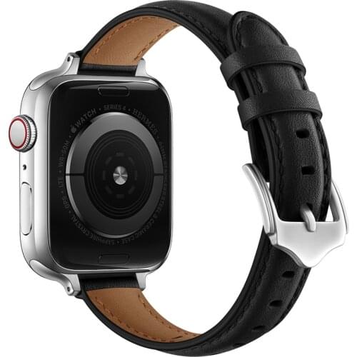 Slimmer Leather Strap For Apple Watch Band 6 SE 5 4 3 2 38mm 40mm Fashion Sport Bracelet For Iwatch 5 44mm 42mm Watchbands