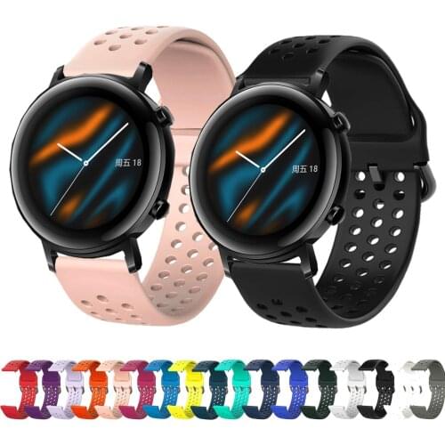 20MM Silicone Strap For Garmin Venu Smart Watch Band Sport Breathable Bracelet For Huawei Watch GT2 42MM/Amazfit GTR 42MM Correa