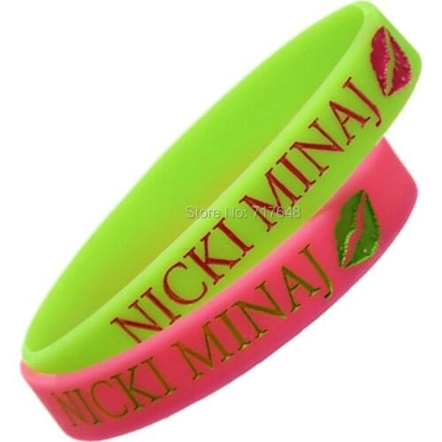 300pcs Nicki Minaj wristband silicone bracelets free shipping by FEDEX