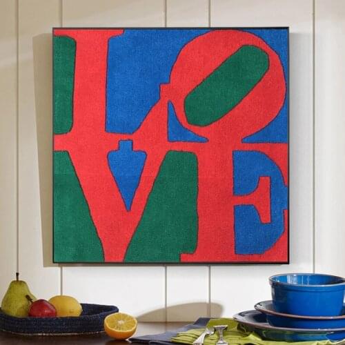 Modern Abstract Graffiti LOVE Wordart Poster Painting On Canvas Wall Art Prints Watercolour Pictures For Living Room Decoration