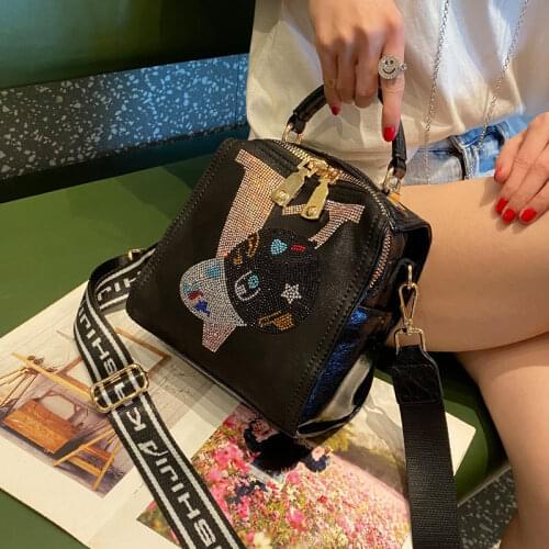 Microfiber Synthetic Leather Rhinestone Backpack Women Fashion Casua Silver Knapsack Female Quality Tribal School Book Bag