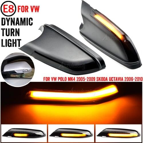 LED Side Wing Dynamic Turn Signal Light Rearview Mirror Indicator For VW Polo MK4 FL 2005-2009 for Skoda Octavia 2004-2010