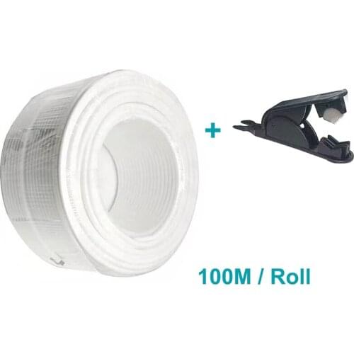 100M/Roll 1/4'' RO Water Pipe Tubing Reverse Osmosis Aquarium Water Filter PE Tube Irrigation Misting Cooling System Pipe