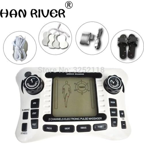 High quality Dual channel output tens of thousands of pain nerve muscle stimulator digital physical body massager hot selling