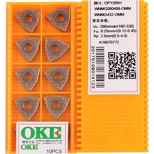 WNMG080408-OMM OP1205H 100% Original China OKE carbide insert with the best quality 10pcs/lot free shipping