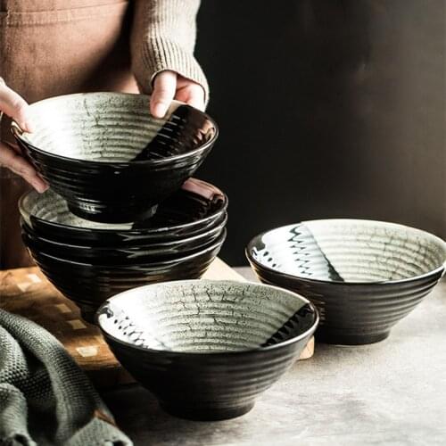 Japanese ceramic bowl ramen bowl large creative tableware soup bowl large rice bowl noodle bowl