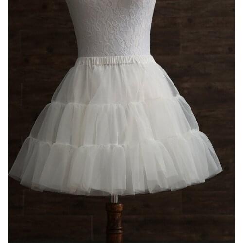 Girls Skirt Kids White Petticoat for Formal Gown Party Dress Flower Girl Dress Underskirt with Hoops Children Puffy Skirt
