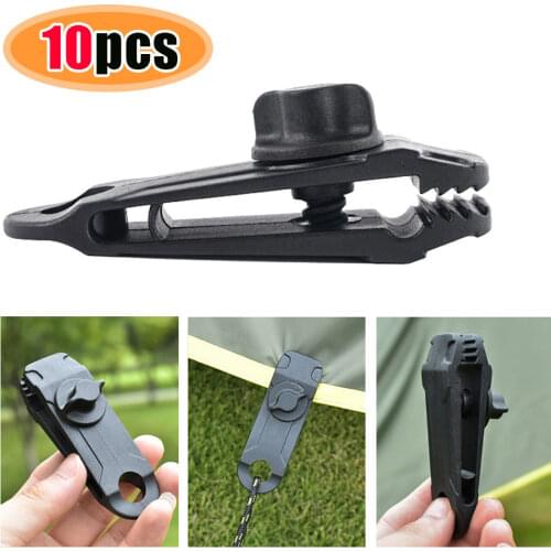10pcs Tarp Clips Clamp Awning Set Car Boat Cover Tent Tie Down Urgent Snap For Outdoors Camping Farming Garden
