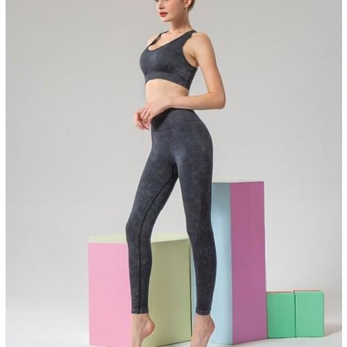 Women Yoga Set Fitness High Waist Squat Proof Yoga Leggings Seamless Stretch Workout Tracksuits Running Suits Sport Set