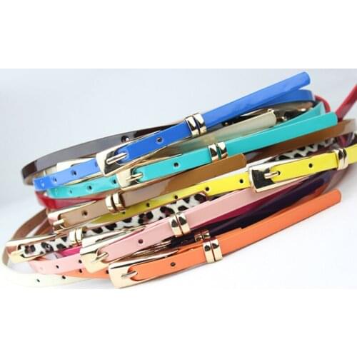 Women Belt Dress Strap Cinto Feminino Fashion Thin Pu Leather Belt Female Red Brown Black White Yellow Waist Belts For Women