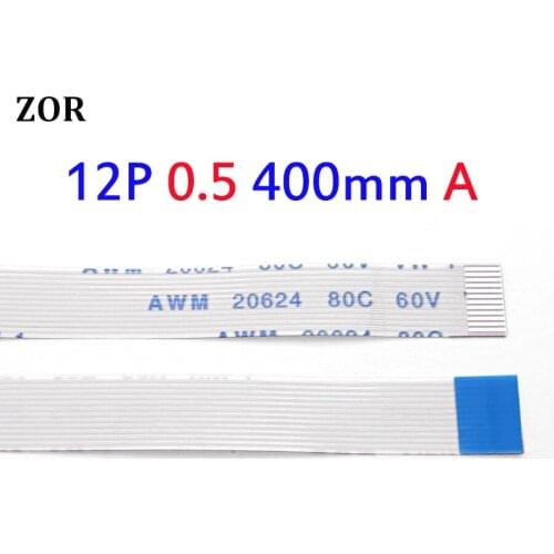 1pcs FFC FPC 12pin flat flexible cable 0.5mm pitch 12 pin forward Length 400mm Width 6.5mm Ribbon 12p Flex Cable Free Shipping