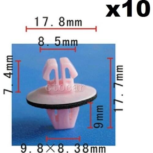 10pcs Nylon Fits for Lexus Moulding Clip Rivet Retainer Fastener 75395-33030