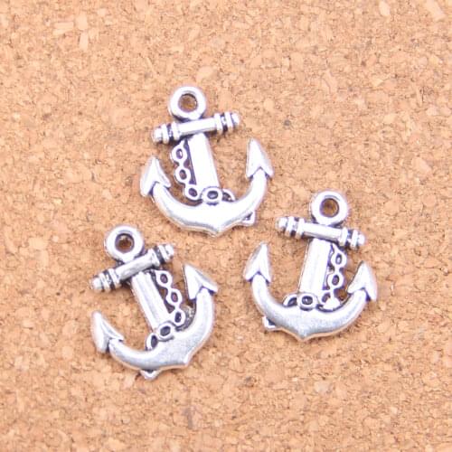 106pcs Charms double sided anchor sea 18x15mm Antique Pendants,Vintage Tibetan Silver Jewelry,DIY for bracelet necklace