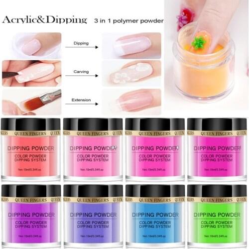 12 BOXES/set Neon Nail Pigment 10ml Fluorescent Dipping Glitter Powder Extension Nail Tips Pigment Powder Carving Acrylic Powder