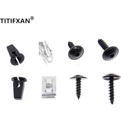 12PCS Car Engine Cover Undertray Splashguard Wheel Arch Torx Self-tapping Screws Wheel Arch Fender Fasteners Clips For Audi