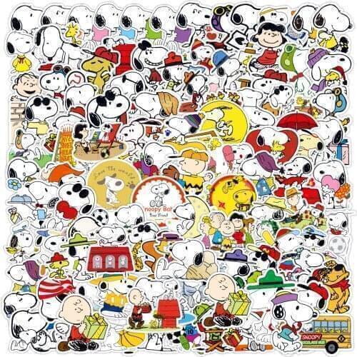 50/100PCS Cartoon Snoopy Sticker Skateboard Suitcase Guitar Luggage Laptop Phone DIY Graffiti Sticker Kids Toy Christmas Gift
