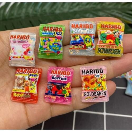 6/7/10pcs 1/12 Scale Dollhouse Miniature Resin Potato Chips Snacks Pretend Play Food for Doll House Kitchen accessories