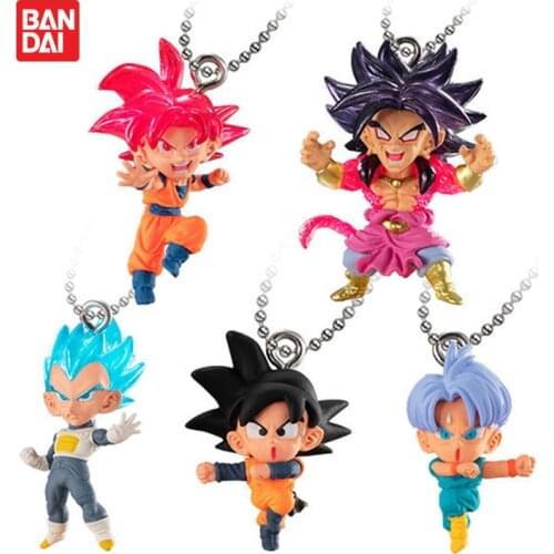 Bandai Gashapon Dragon Ball Super UDM The BURST 31 Series Pendant Keychains Model Toys Son Goku Broli Goten Vegeta IV Trunks