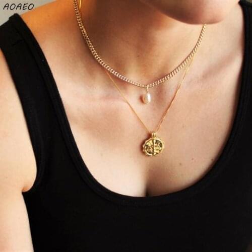 Curb Chain Necklace, Pearl Chain Necklace, Necklaces for Women, Minimalist Jewelry, Gold Chain Choker, Gold Chain Necklace, gift