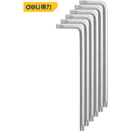 Deli L-Type Double End Allen Hex Key Hexagon Wrench Set T30 Torx Head Spanner Hexagonal Hand Tool Flower Head Wrench Screwdriver