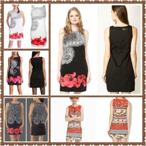 Spanish Womens Multi Print Sleeveless Dress
