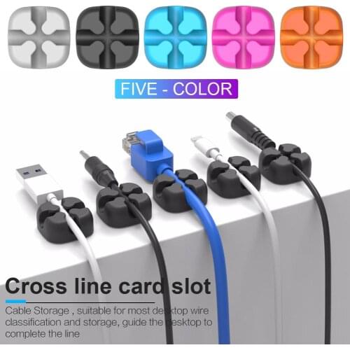 Cable Organizer 3pcs Mobile Phone Data Cable Management Desktop Wire Fixed Wire Holder Cable Holder Cable Winder