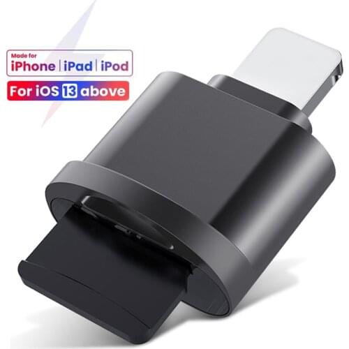 For iPhone Card Reader Micro SD TF Card Reader Adapter for iOS 13 Above System External OTG Memory Card Reader For iPhone 12 11