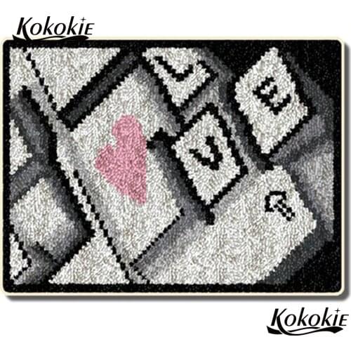 Latch hook diy rug vloerklee diy tapijt cross stitch kits embroidery needlework sets 3d embroidery carpet mat cushion Crocheting