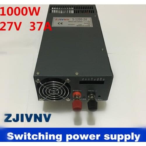 Best quality 27V 37A 1000W Switching Power Supply Driver for CCTV camera LED Strip AC 110v or 220V Input to DC 27V (SCN-1000-27)