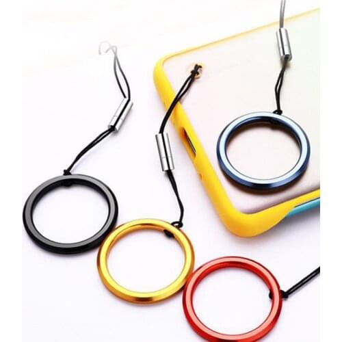 Metal Silicone Wrist Lanyard Mobile Phone Chain Straps Ring Loop Keychain Strap Charm Cords DIY Hang Rope Lanyards for iphone