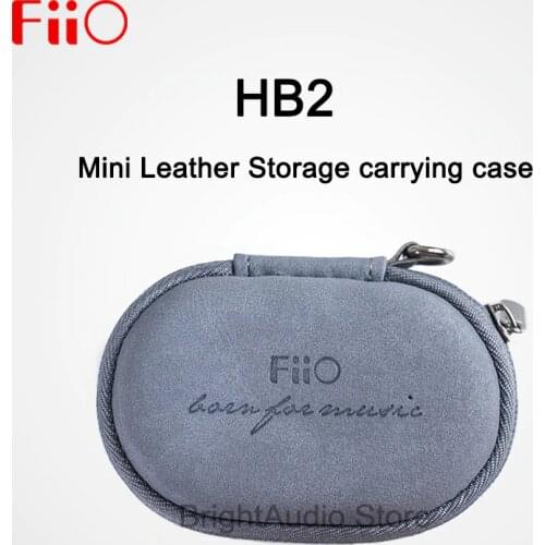 FiiO HB2 Mini Leather Storage bag Leather carrying case Portable Pressure Boxs for FH3 FD1 FH1S Earphone