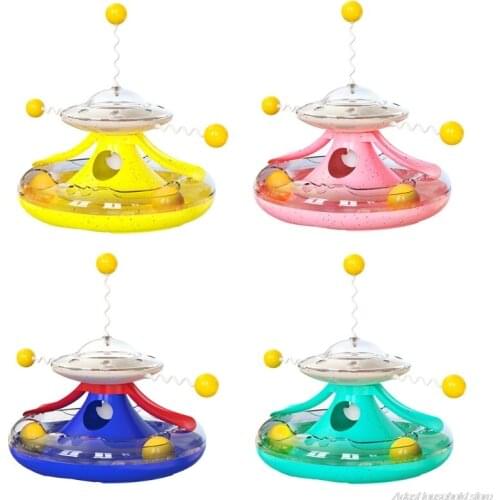 Multifunctional Four-Color Toys for Indoor Cats for Cats Cradle String Game Orbital Ball Toy Leaking Food Toy Durable wholesales