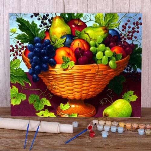 Fruit DIY Paint By Numbers Complete Kit Acrylic Paints 40*50 Painting On Canvas Home Decor Adults Handiwork Drawing