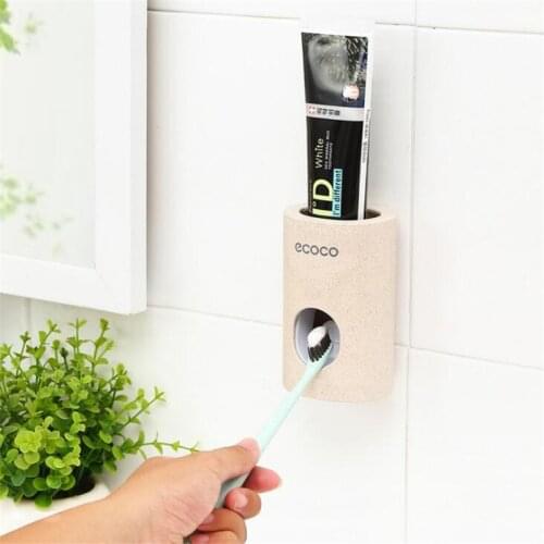Wall Mounted Automatic Toothpaste Dispenser Dust-proof Toothbrush Holder Toothpaste Squeezer Bathroom Accessories