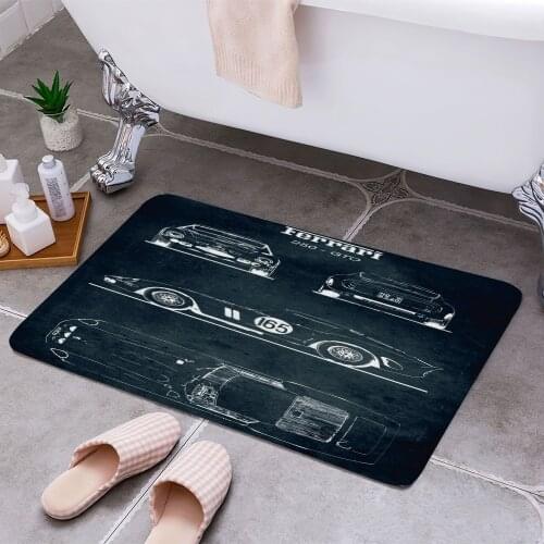 No061 Ferrari 250 GTO Carpet Areas Rug Non-slip Floor Mat Rug 3D Printing Living Room Bedroom Door Mat Home Decoration