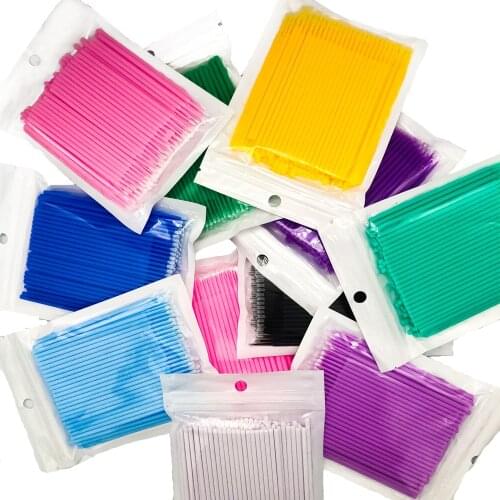 50/100Pcs/Bag Durable Micro Disposable Eyelash Extension Makeup Beauty Individual Applicators Mascara Removing Tools Eye Lash