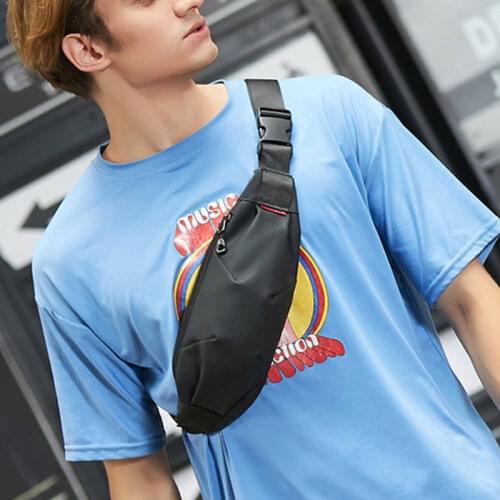 Solid Color Waist Bag Street Hip-hop Crossbody Bag Chest Pack Multifunction Waterproof Belt Bags Purse Men Sports Fanny Pack