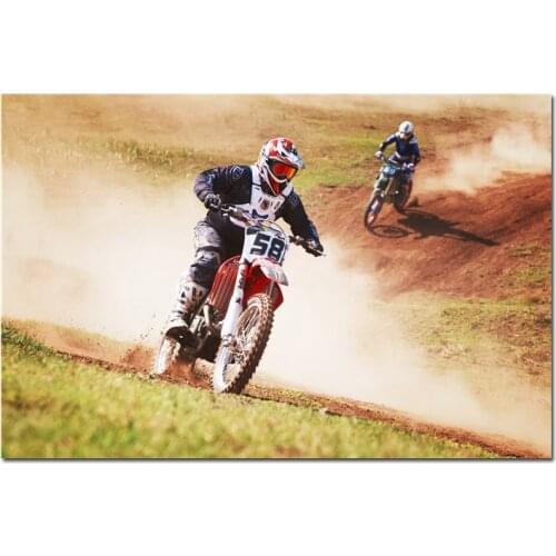 Motorcycle Vehicle Art Poster Mountain Motorcycles Silk Posters Motorbike Prints Sports Man Boy Room Decor Canvas Picture 16x24"