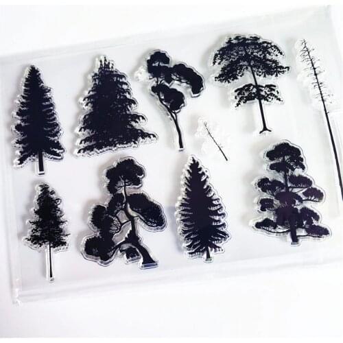 Hot sale Tree seedlings Transparent Clear Stamps / Silicone Seals Roller Stamp for DIY scrapbooking photo album/Card Making