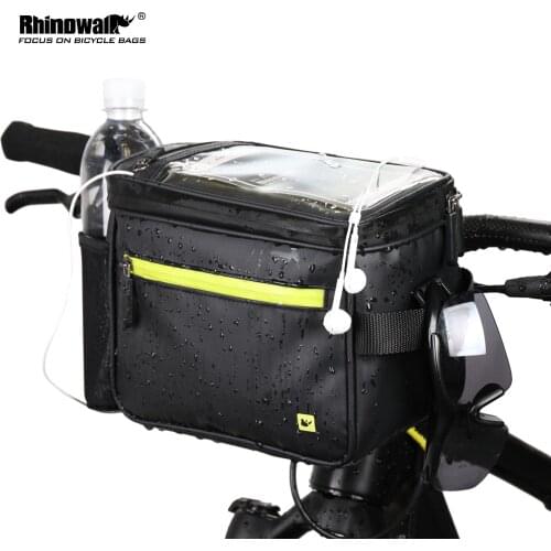 Rhinowalk 4.5L Bicycle Handlebar Camera Bag Touch Screen Multifunction Shoulder Bag Phone Camera GPS Container Pouch