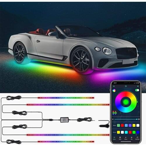 Truck SUV Exterior Car LED Lights RGBIC Underglow Car Chasing Lights with App and Remote Control Music Mode Car Accessories