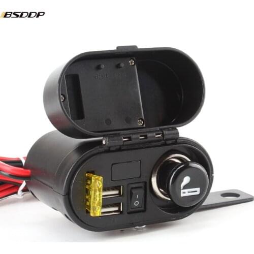 Universal motorcycle waterproof cigarette lighter car cigarette lighter socket USB mobile phone charger